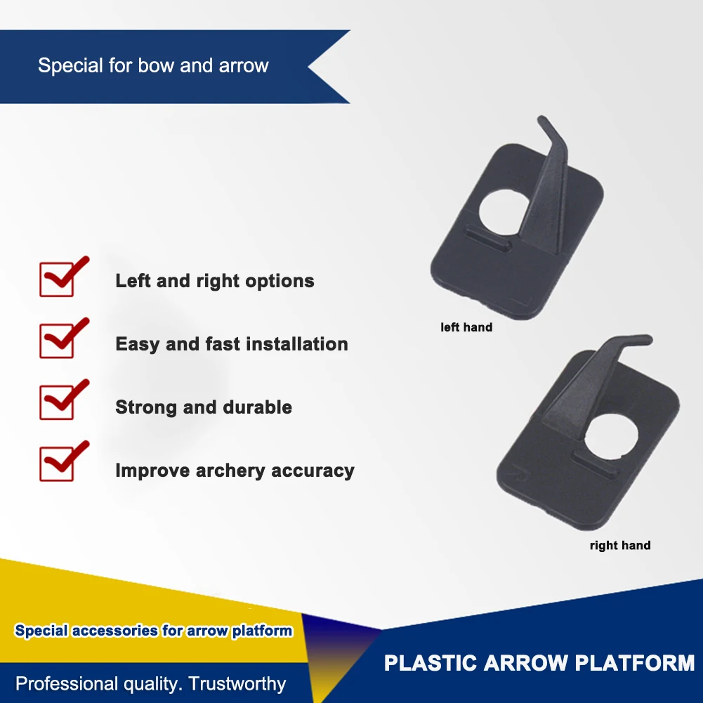 10Pcs Recurve Bow Archery Rest with Adhesive Back Plastic Arrow Rest Lightweight Recurve Bow Arrow Rest for Hunting Shooting