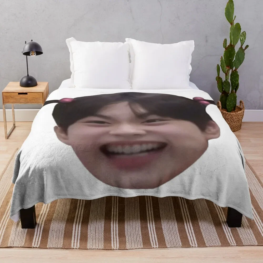 Jungwon in pigtails sticker Throw Blanket cosplay anime Thins Blankets Sofas Of Decoration Blankets