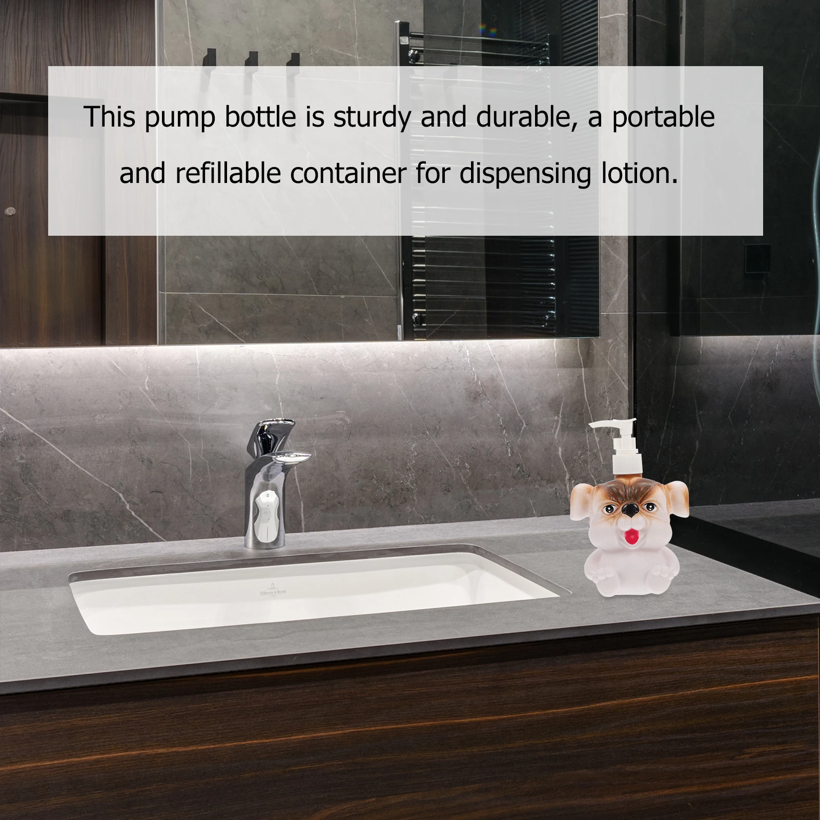 1Pc Handy Pressing Bottle Cute Dog Design Refillable Shampoo Sub Container For All Occasions