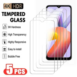 5Pcs Full cover Tempered Glass For Xiaomi Redmi Note 8 9 Pro Max Screen Protector 8A 8T 9A 9T 9C NFC A1 A2 plus Transparent Film