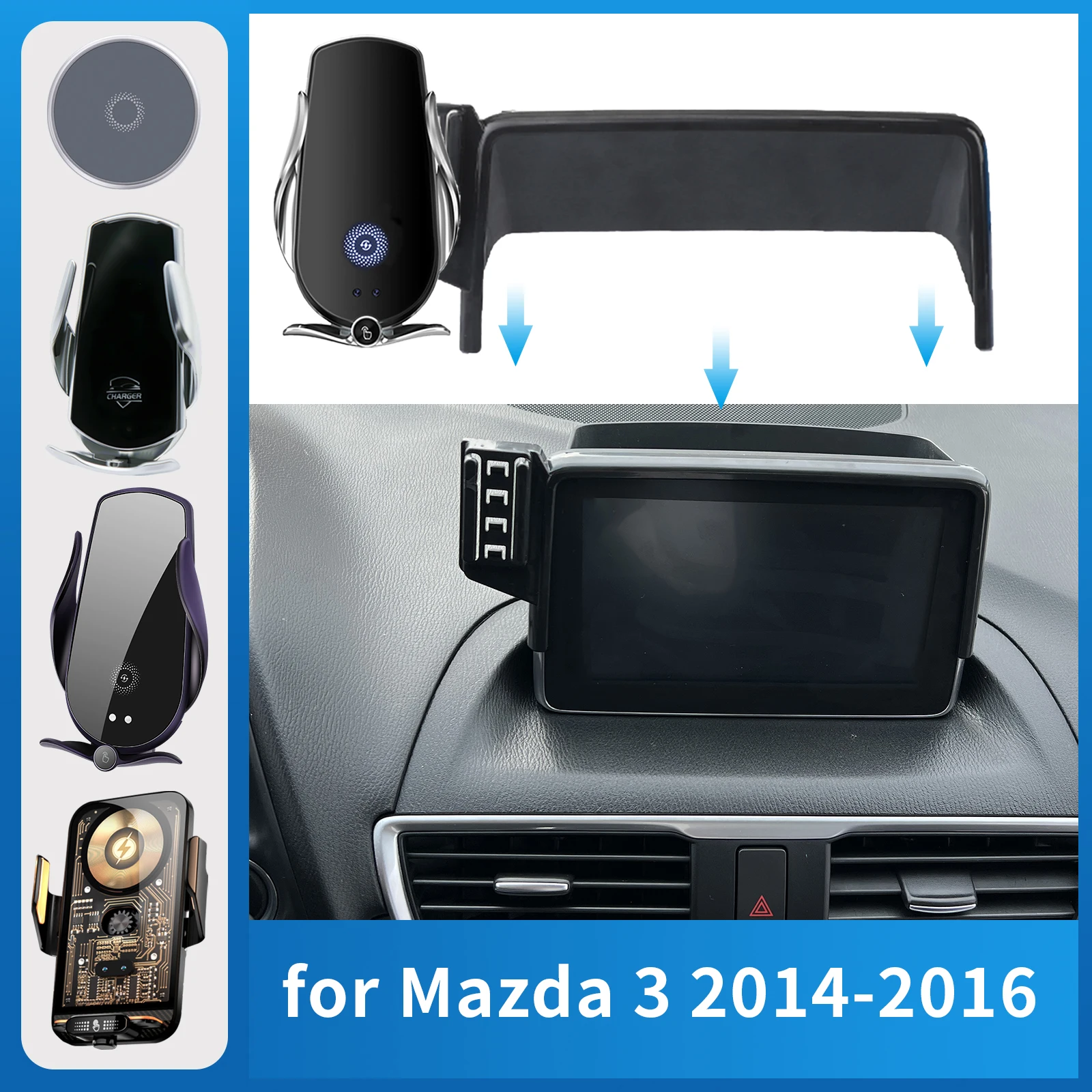 Для Mazda 3 Mazda3 BM BN 2017 2018 автомобильный держатель для телефона кронштейн для зарядки навигационная подставка автоаксессуары