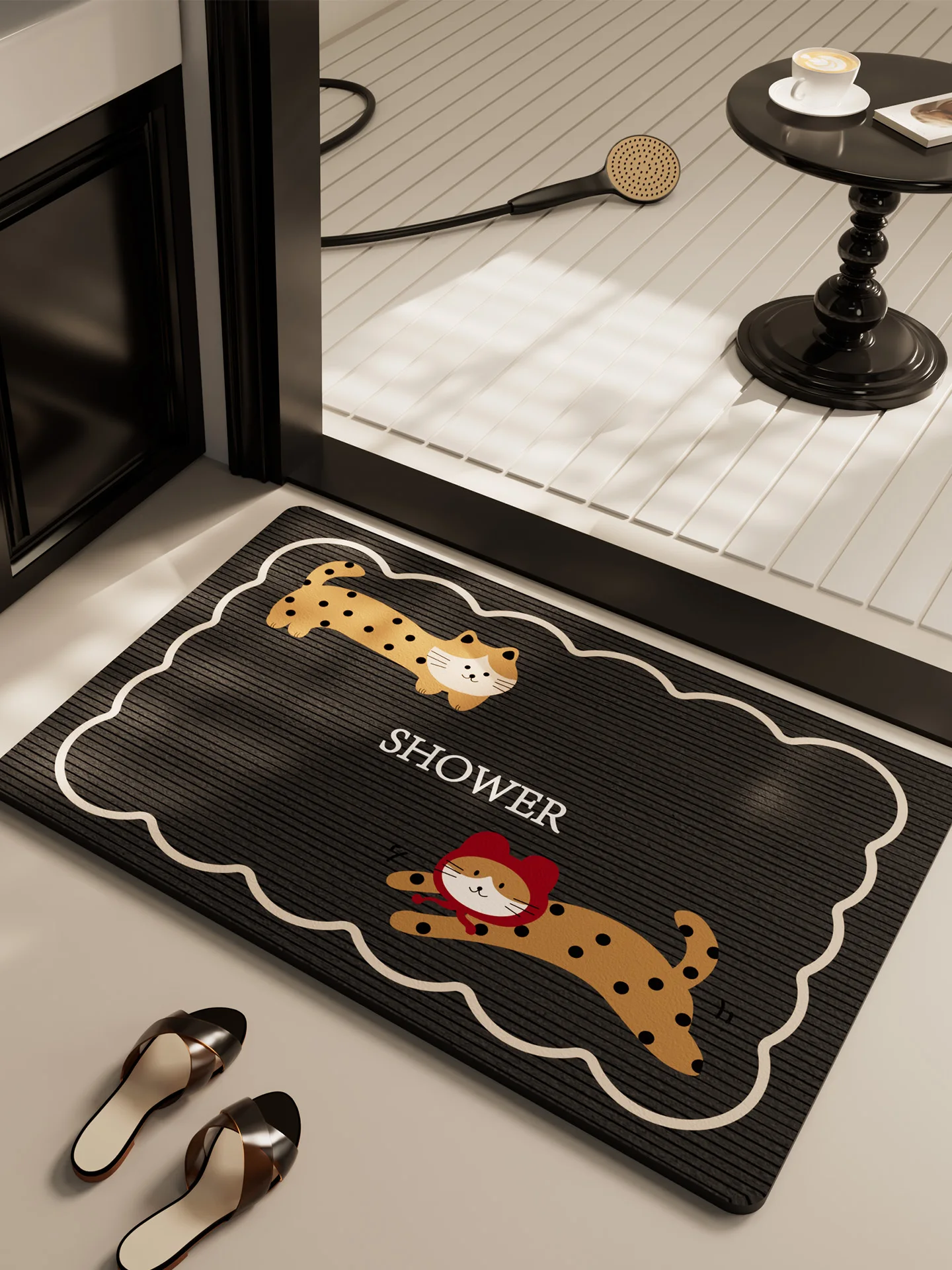 

Batoom Mat Strong Absorbency Non-Slip Toilet Entrance Rug Silicon Dendroid Square Home Decor Rug Water Absorption Batoom ...