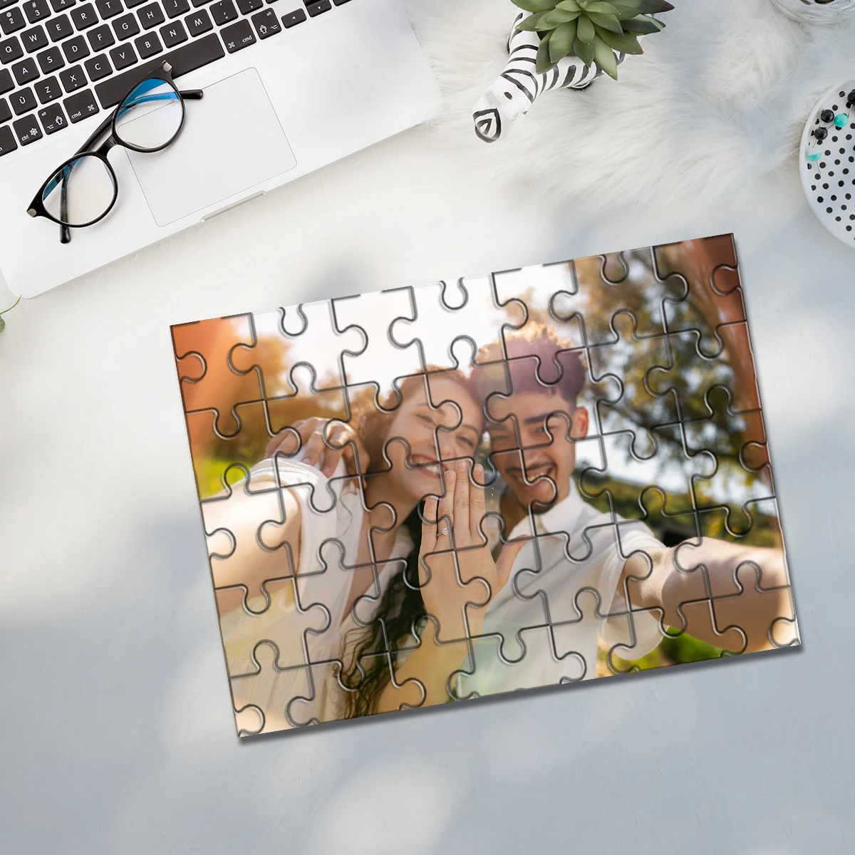 35/300/500/1000pcs Personalized Custom Photo Puzzle Couple Photos Customize Your Puzzle To Create An One-Of-A-Kind Present.