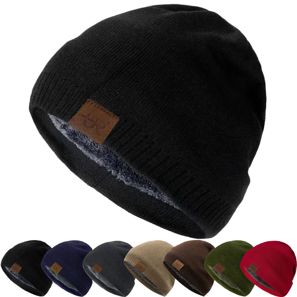 Heißer Verkauf Unisex UR Brief Labal Winter Hüte Einfarbig Leichte Weiche Gestrickte Hüte Für Männer Frauen Outdoor Gemütliche Beanie Cap