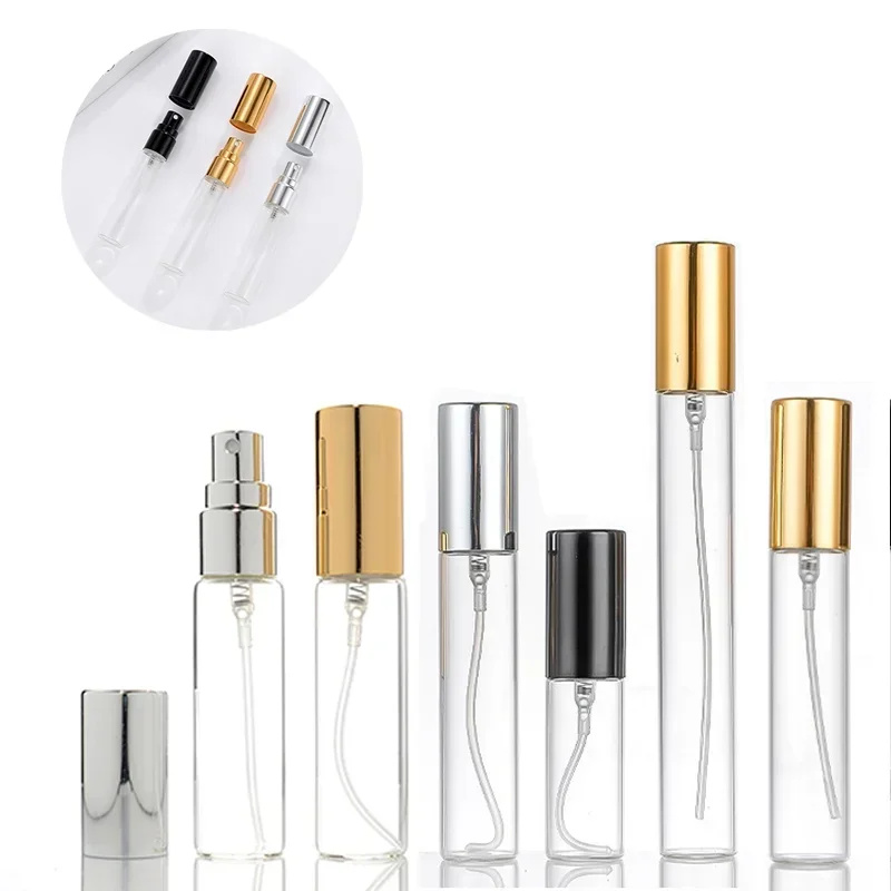 

30pcs 5ml 10ml 15ml Empty Transparent Perfume Bottles Atomizer Glass Spray Bottles Travel Portable Refillable Cosmetic Container