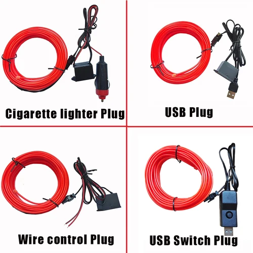 Imagen 2 del producto Tira de luces Led de neón para Interior de coche, iluminación ambiental Flexible, USB, diodo de Ambiente de fiesta, 10M, 1M, 3M, 5M