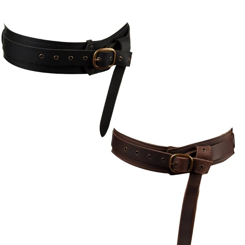 

Cosplay Adult Waist Belt with Pin Buckle Waistband PU Waist Belts for Women Medieval Pants Belt