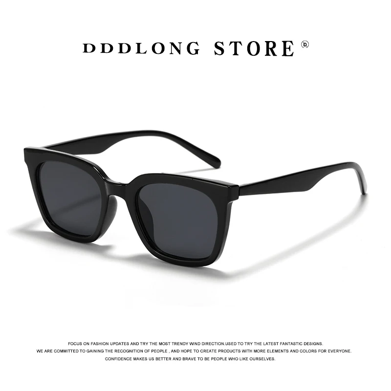 

DDDLONG Retro Fashion Square Sunglasses Women Men Sun Glasses Classic Vintage UV400 Outdoor Shades Frame D190