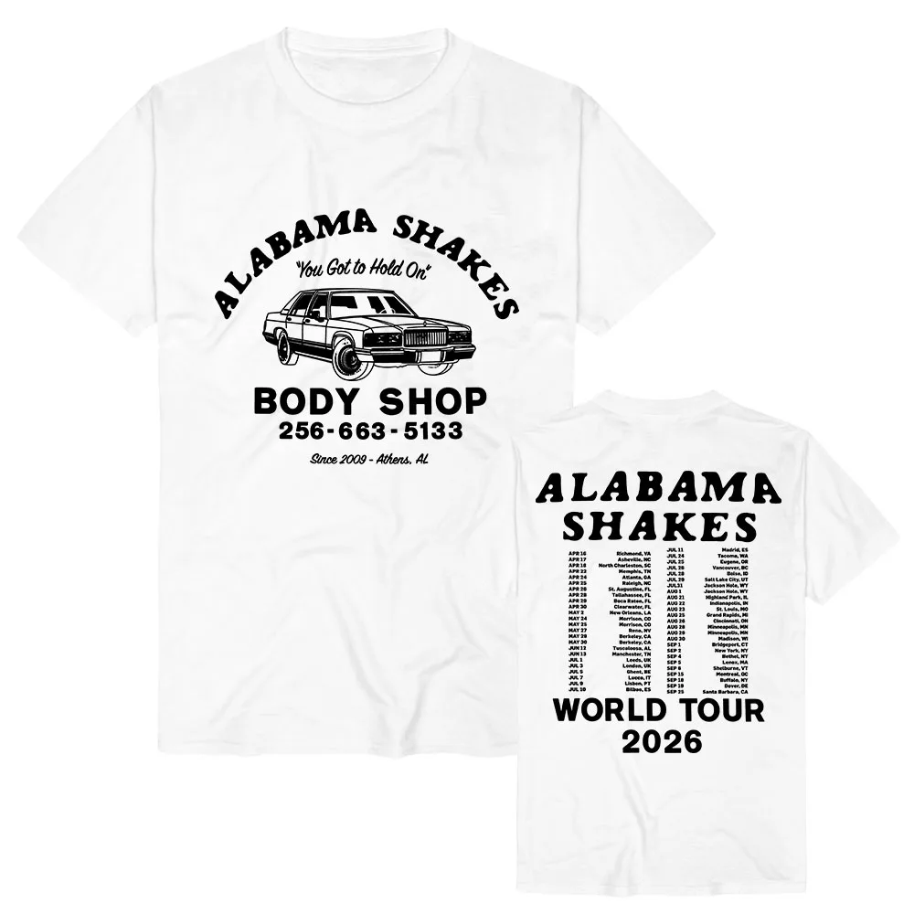 Alabama Shakes Wold Tour 2026 T-shirt Unisex Streetwear Summer Short Sleeve Cotton Female Tshirts Casual O-neck Fashion Shirt