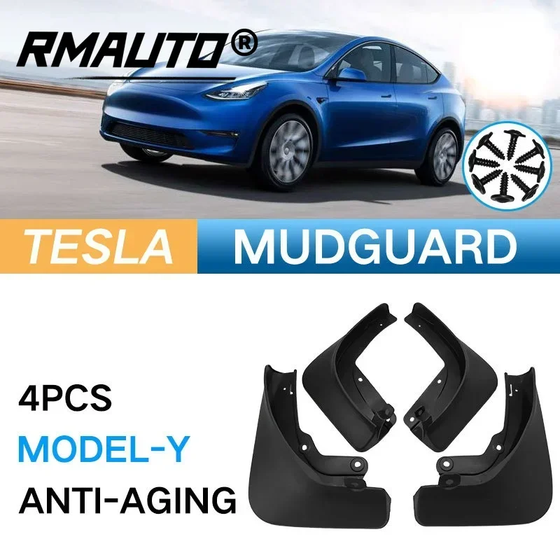 Для Tesla Model Y 2021: Высококачественные брызговики, защита от грязи, аксессуары для стайлинга автомобиля