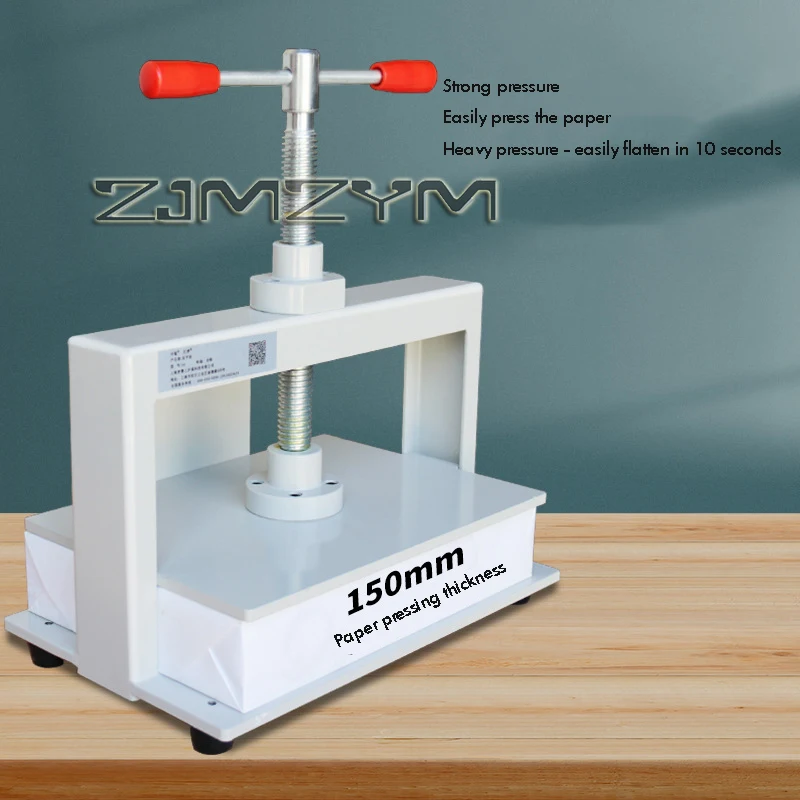 Manual Paper Press Machine A3/A4/A5 Book Press, Bookbinding Notes Office Invoice Steel Flattening Machine, Heavy Duty Bookbinder