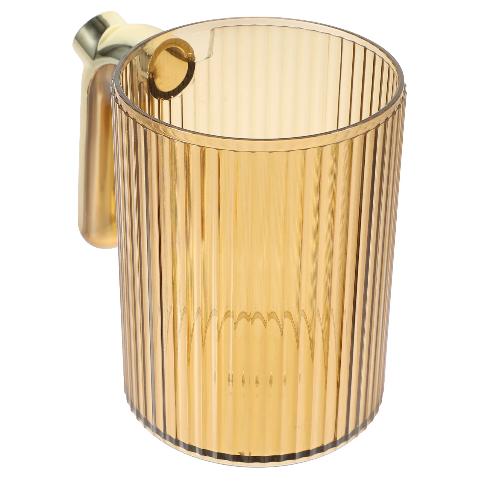 كوب فرشاة أسنان بسعة كبيرة، تصميم بمقبض ذهبي حديث، كوب حمام للاستخدام اليومي، حامل أدوات غسيل كوب مناسب للسفر