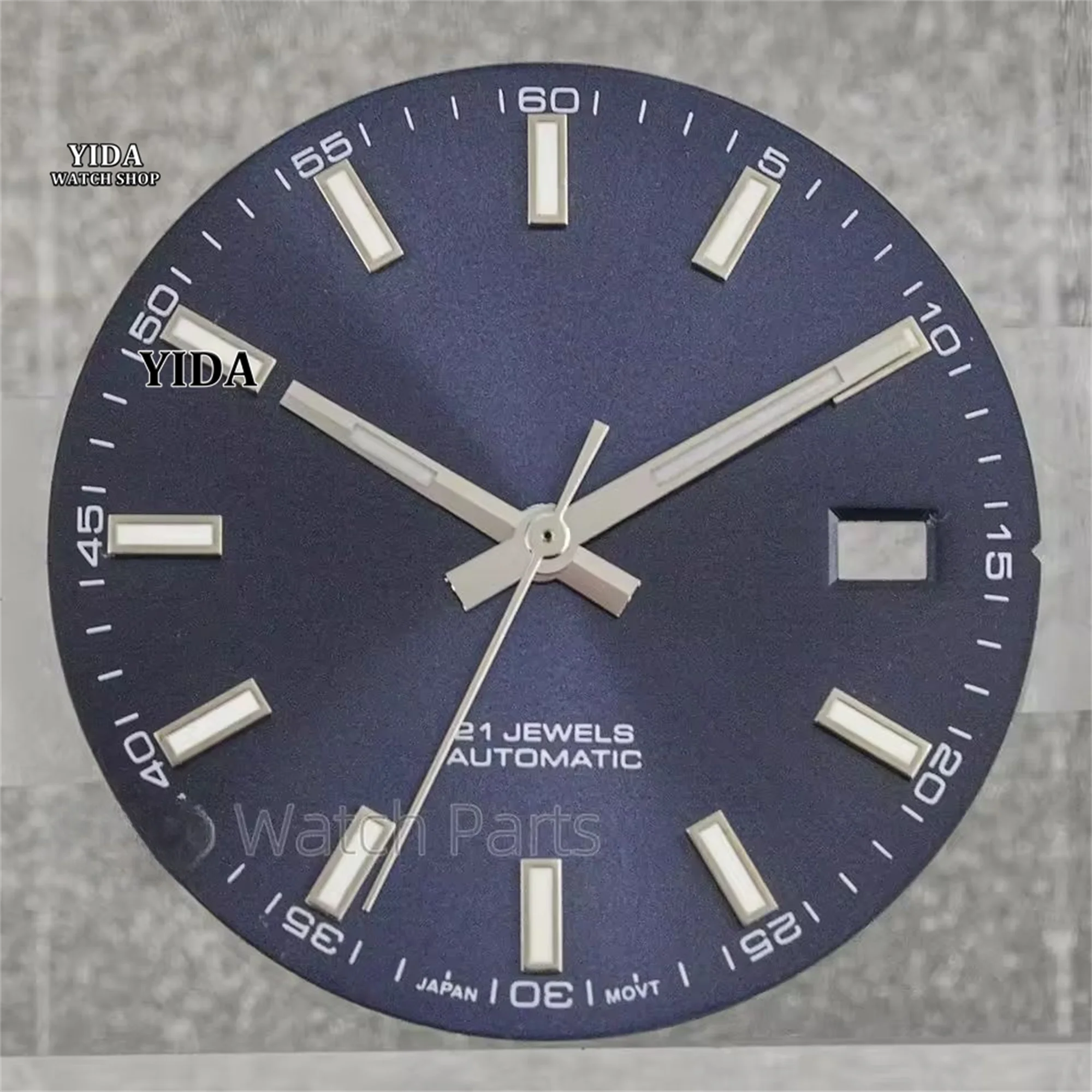 31MM Watch Dial Blue Black White Yellow Gray Green Luminous Diamond Face for Datejust NH35 NH36 Automatic Movement Replacements