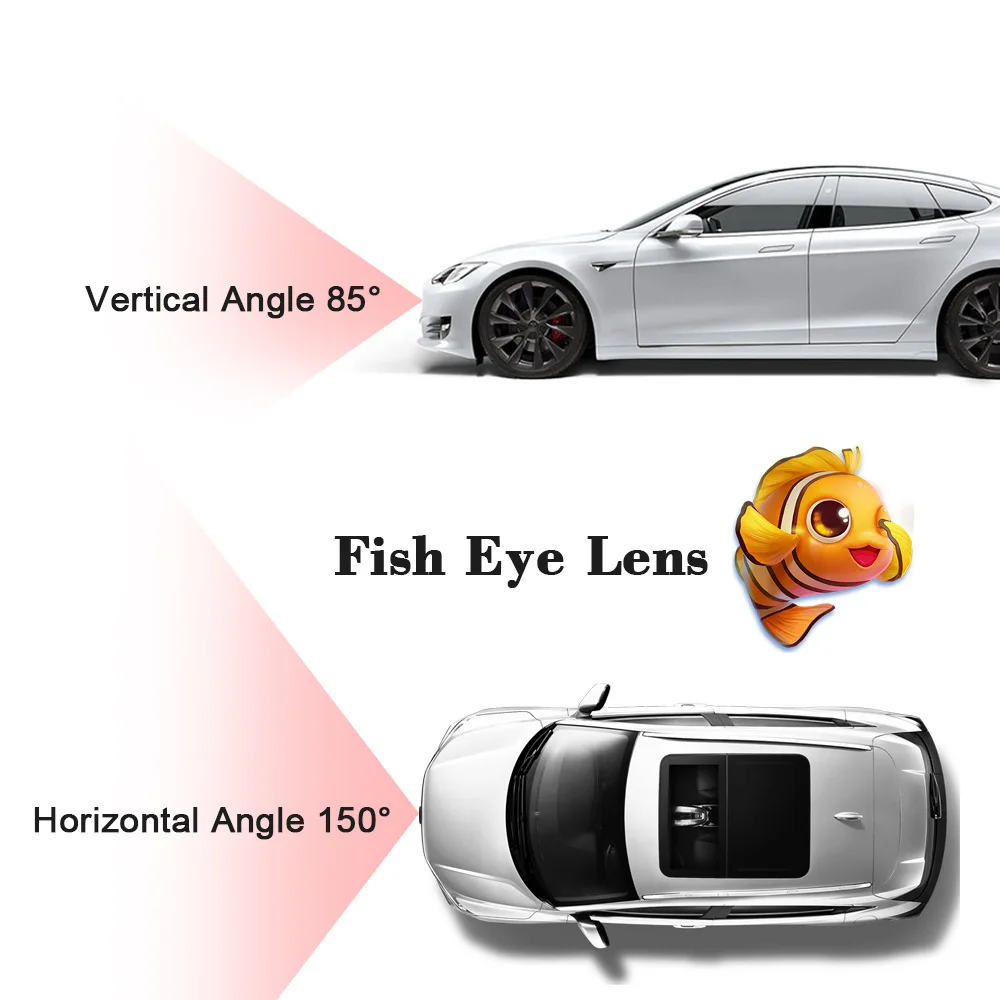 Suitable for Skoda 2017/2018 Kodiak Electroplated midscreen front view camera dual switching 150° horizontal viewing Angle