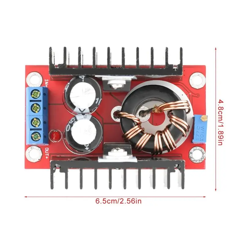 A37T 150W Adjustable Boost Converter Module DC-DC, 12-32V to 12-35V Power Supply for DIY Electronics