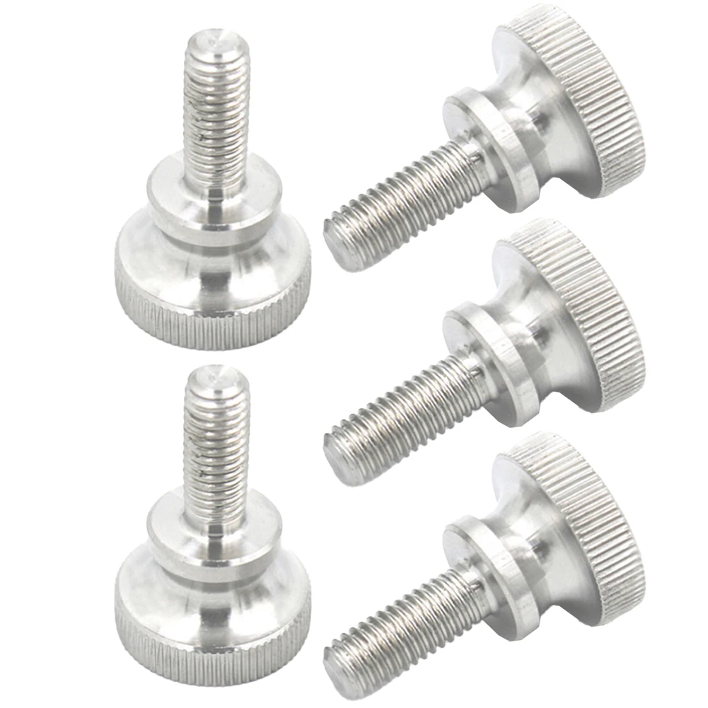 5 Pack M2.5 Knurled Thumb Screws, 304 Stainless Steel Hand Tighten Glass Lock Bolts For Industrial Hardware (M2.5x3-12mm Optiona