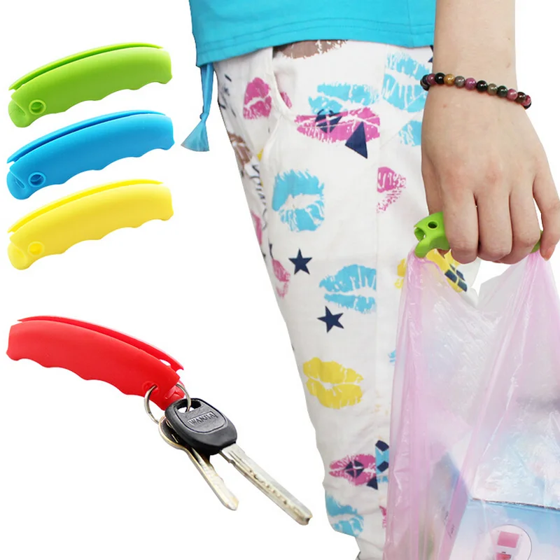 1PCS Shopping Bag Carrying Handle Tools Silicone Knob Relaxed Carry Shopping Handle Bag Clips Handler Kitchen Tools