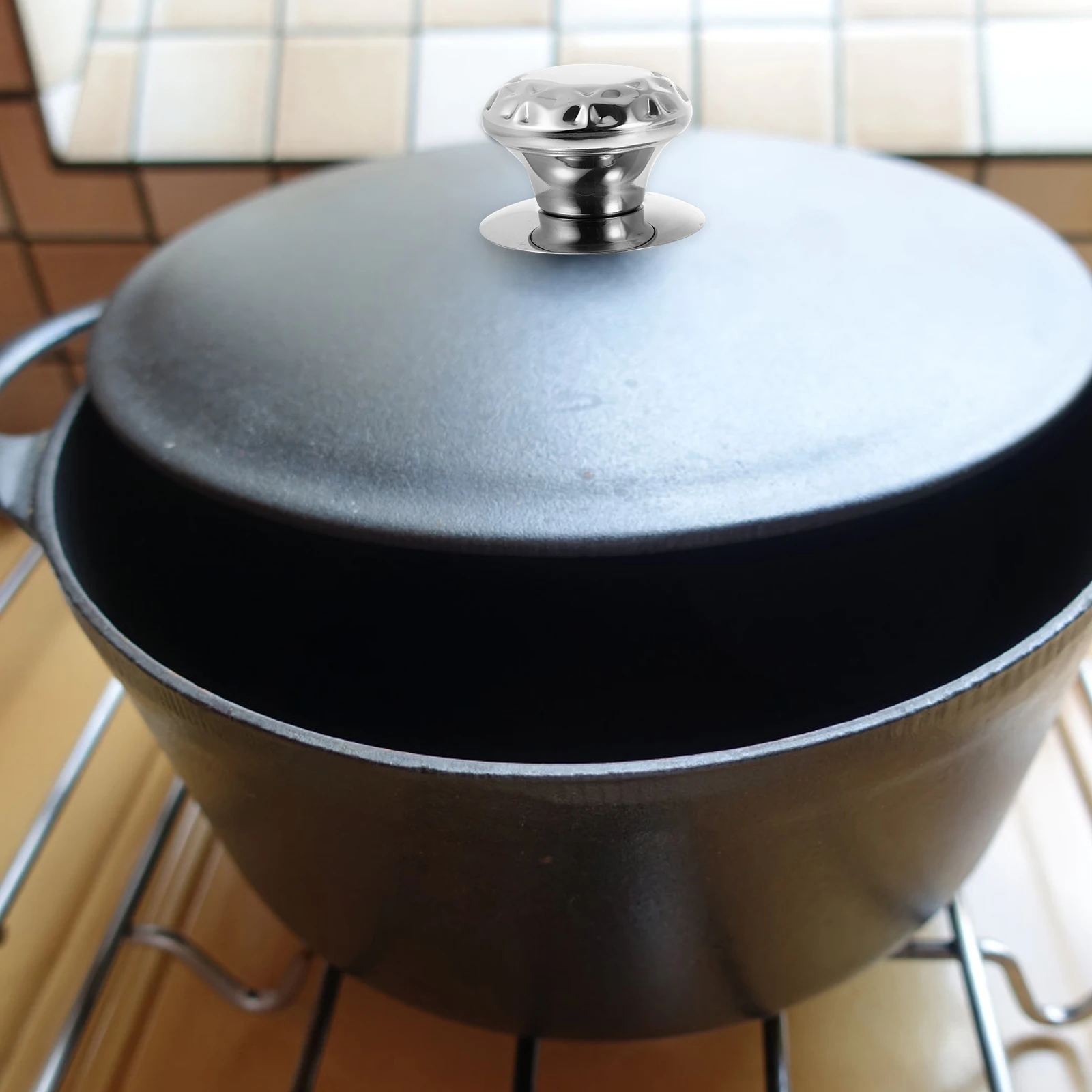 

4 Pcs Stainless Steel Pot Lid Knob High Temperature Resistance Wear Resistant Cooking Utensils Suitable For Most Lids Steam Pots