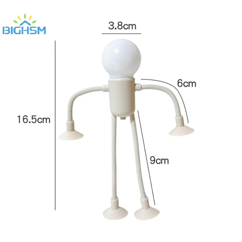 Lampe de bureau polyvalente à piles bouton, forme interchangeable, veilleuse drôle de sportif, mini lumière créative, ornement, adsorption sous vide