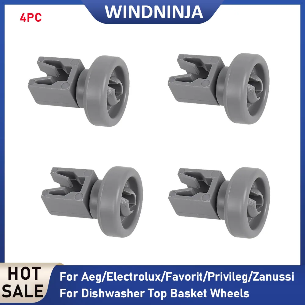 

Колесики для верхней корзины посудомоечной машины AEG, Electrolux, Favorit, Privileg, Zanussi, комплект из 4 шт.