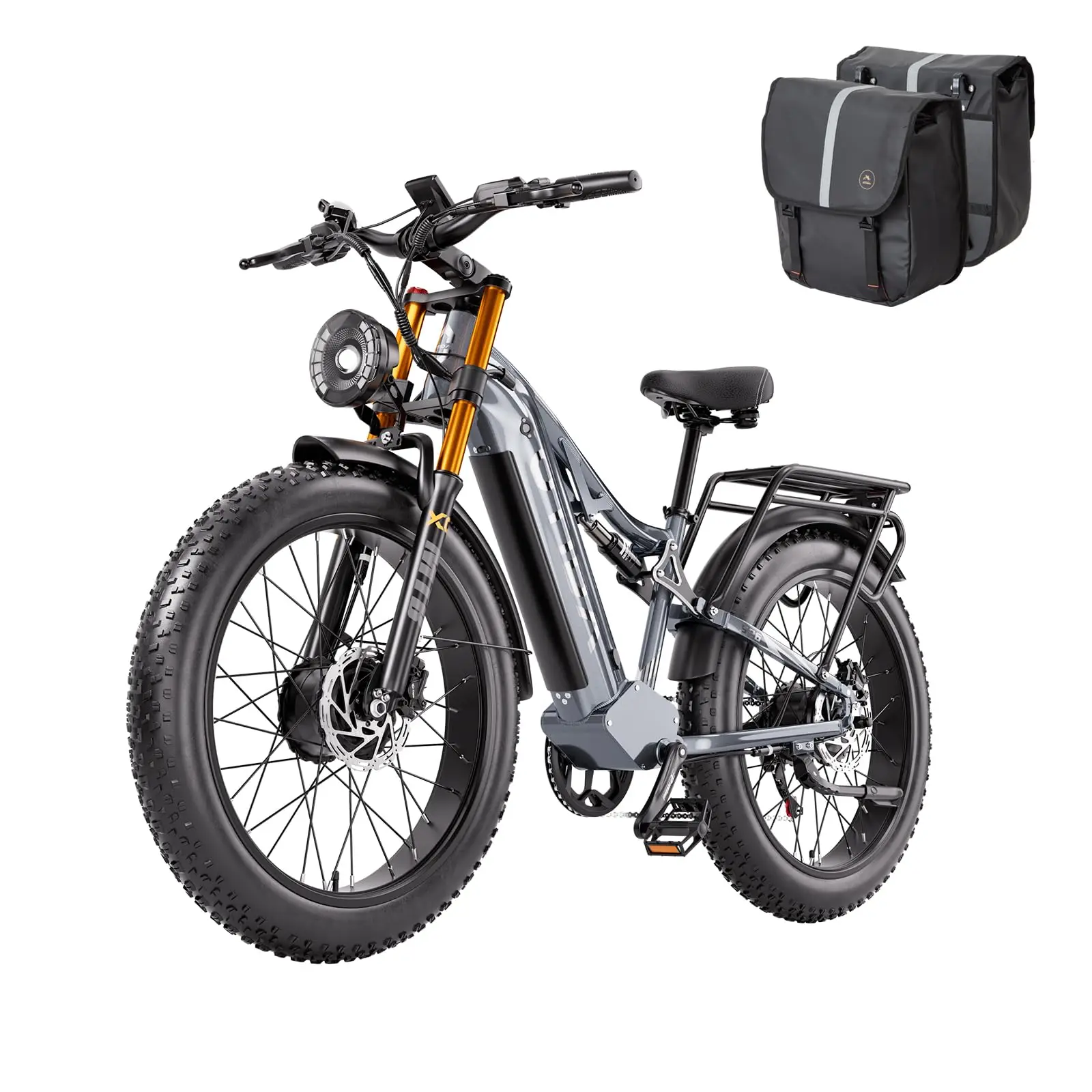 Peak 6000W Dual Motor Electric Bike for Adults 42MPH with 52V 20Ah，Up to 80 Miles, 26"x4" Fat Tire Full Suspension Ebike with Hy image 3