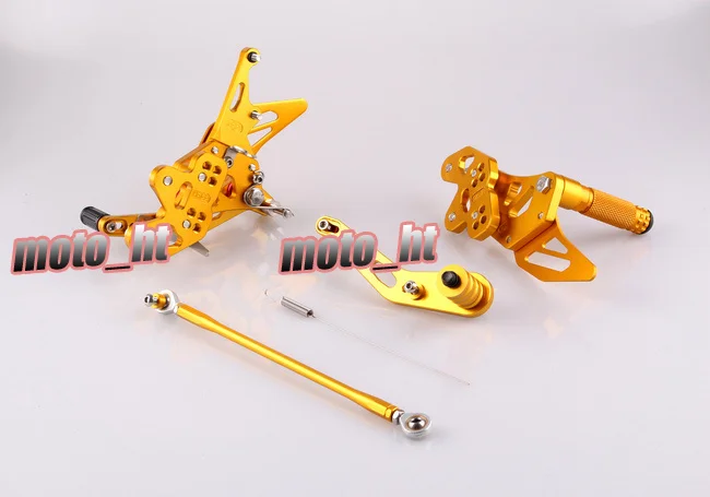 Adjustable Motorcycle Rearset Rear Set Footpegs For Suzuki GSXR600 GSXR750 2006 2007 2008 2009 2010 2011 2012 2013K6 K8 Gold