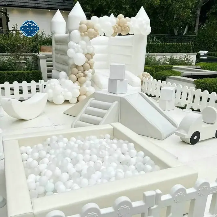 Wholesale Softplay Ball Pit Kids Outdoor Playground Set Cheap White Indoor Toddlers Soft Play Equipment