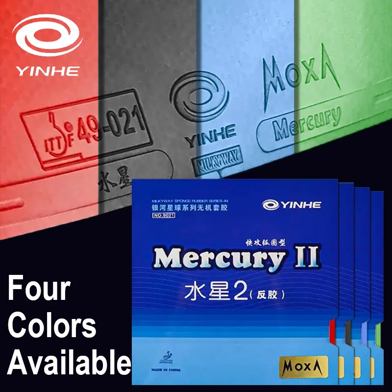 YINHE Mercury 2 Ping Pong Rubber ITTF with Fast Attack Soft/Medium Approved Sticky Table Tennis Rubber Pre-tuned Sponge Loop