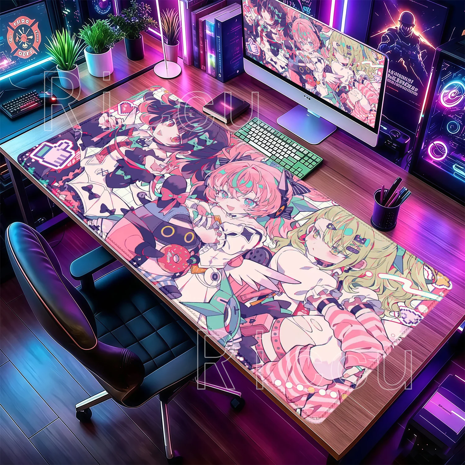 Mouse Pad HD Printing Sunna Aria Nangong Yu‌ Angels of Delusion AOD PC Keyboard Mousepad Zenless Zone Zero ZZZ Non-slip Desk Mat