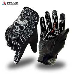 Gants de motocross respirants pour hommes, écran tactile, anti-chute, réconfortant, rétro, été