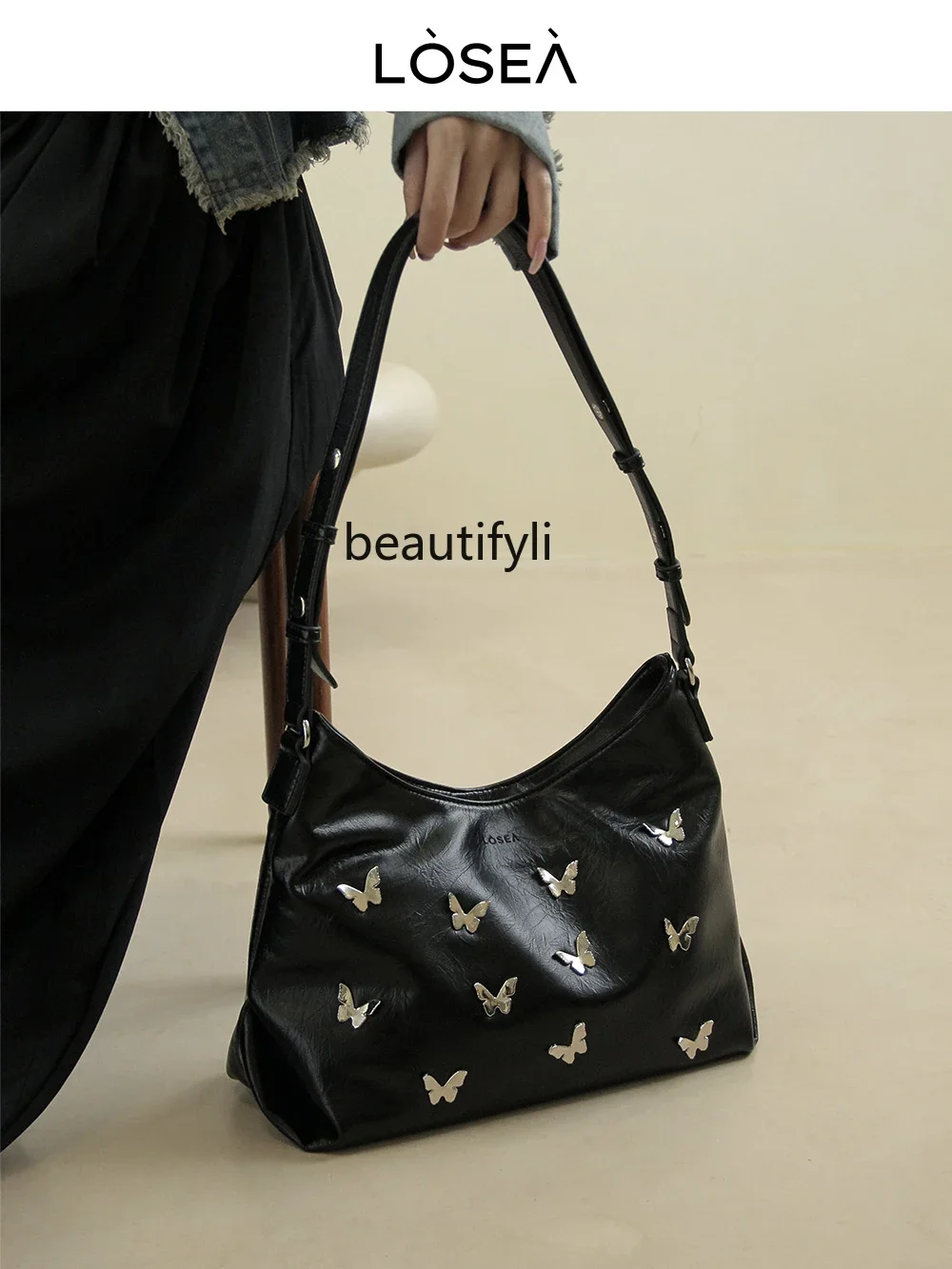 Butterfly Tote Women's Bag New Large Capacity Women's Shoulder Underarm Bag