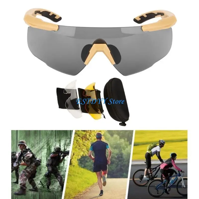 G6DE Riding Goggles с взаимозаменяемыми объективами, ветряные велосипедные солнцезащитные очки.