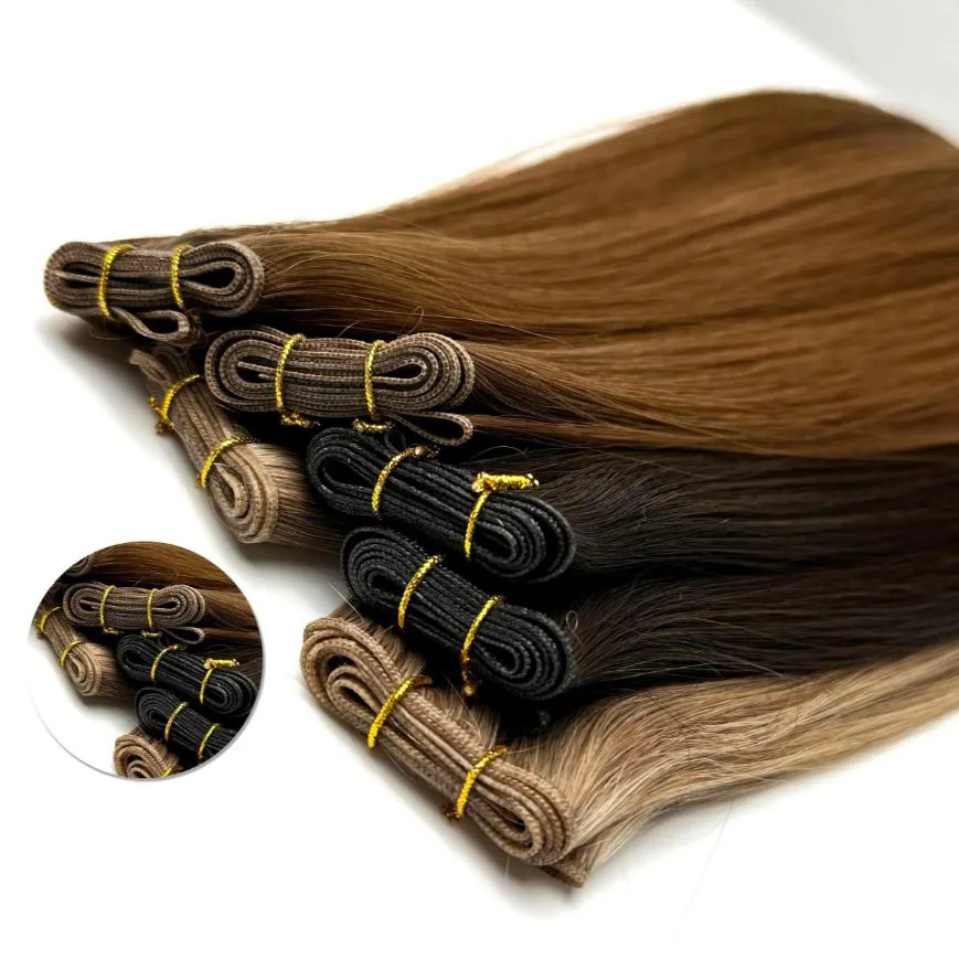 Straight Hair Extensions 26 Inches 50g Synthetic Ombre Color Weaving Hair Bundles Full End to End Soft Smooth Natural for Women