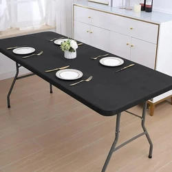 Retângulo Elástico Cobertura De Mesa, Toalha De Mesa Lavável, Protetor De Mesa De Casamento, aresta, Close-Fitting, Piquenique, Camping, Banquete Pano