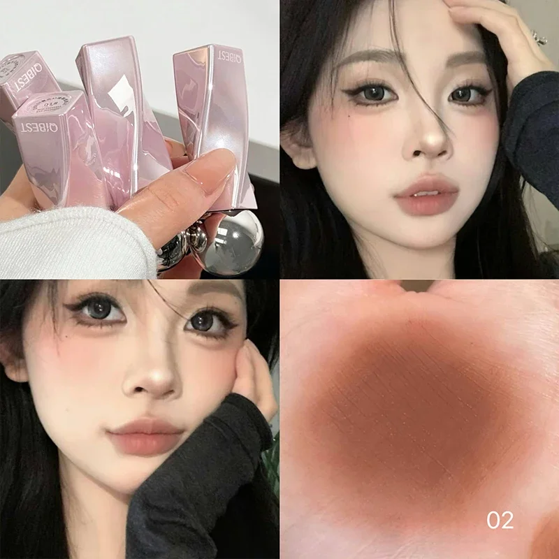 QIBEST Matte Velvet Lip Gloss Waterproof Liquid Lipstick Brown Lip Tint Makeup Lip Glaze Long Lasting Red Lip Stain Cosmetics