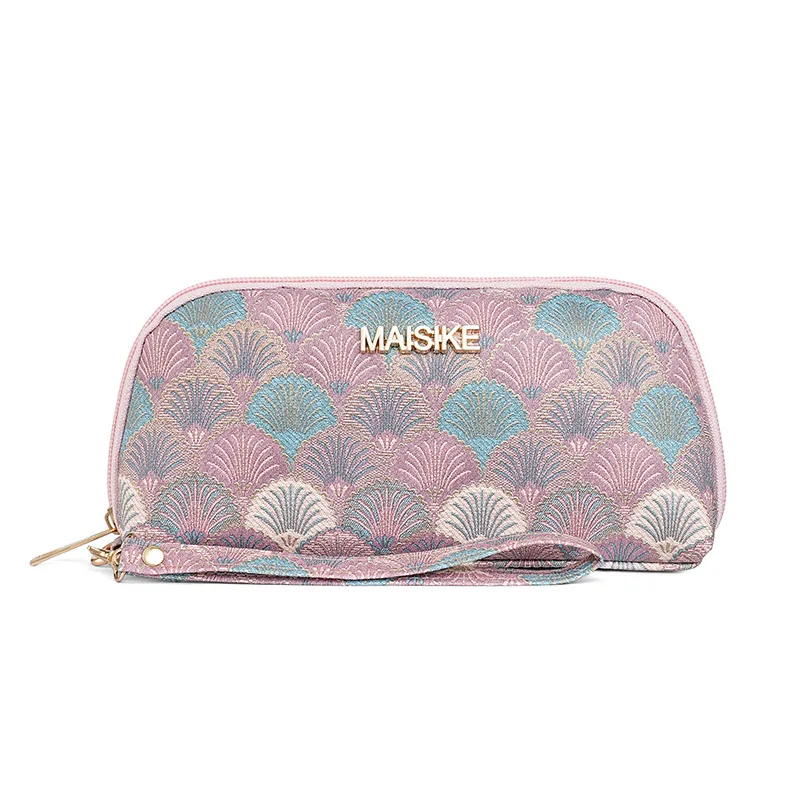 

5pcs Clutch Bags PU Fan Printing Multifunctional Telephone Long Coin Purses