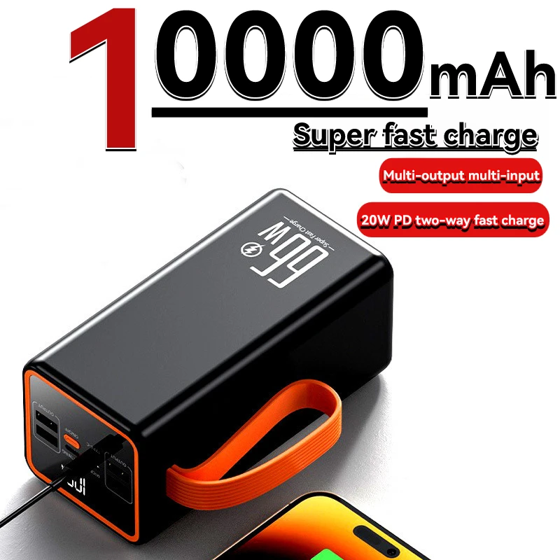 

Mini Fast Charging Power Bank, 20W Bidirectional, 10000mAh, 66W, Compact and Suitable for iPhone and Android Mobile Power Supply