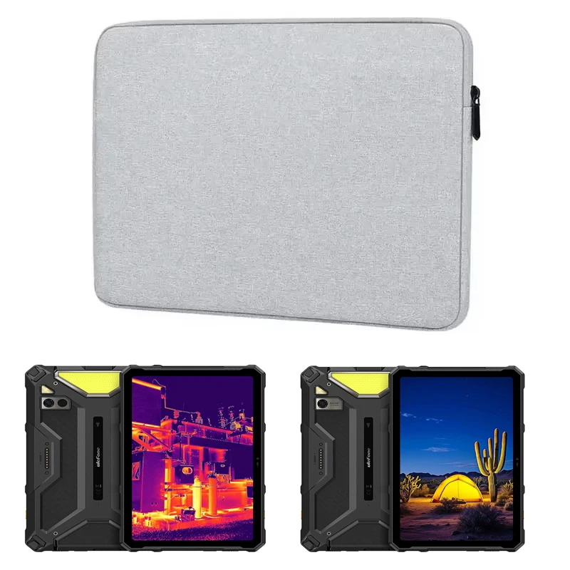 

for Ulefone Armor Pad 4 Ultra Thermal Tablet Bag Waterproof Canvas Sleeve Zip Pouch Anti-Scratch Lining Anti-Drop Carry Case