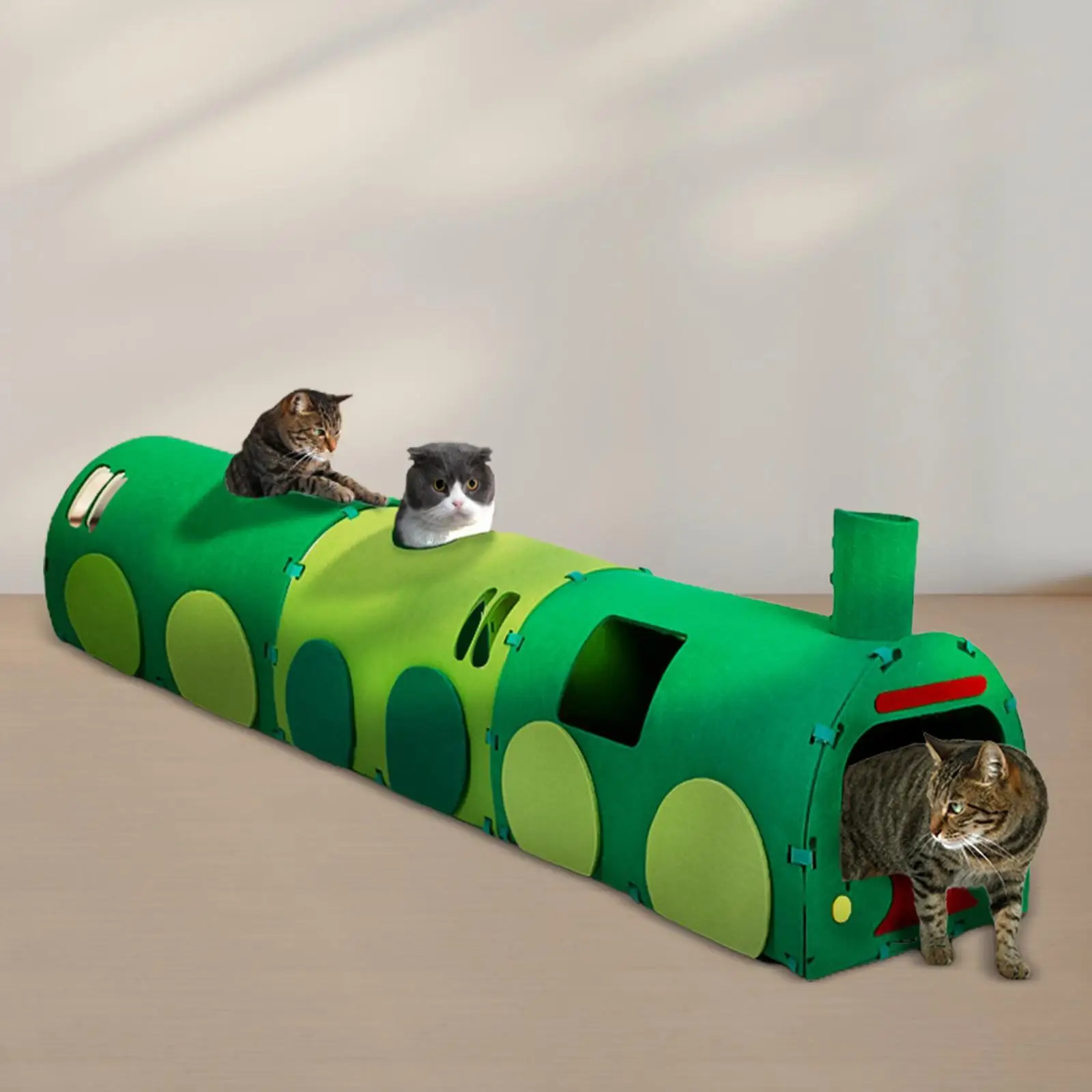 

Cat Tunnel with Hole Portable Scratch Resistant Play Tube Pet Toy Hideaway Cave for Rabbits Small Animals Bunny Ferrets Hiding