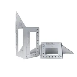 Multi-Functional Woodworking Ruler Measuring Tool for Carpentry 45 90 Degree Angle Combination Ruler T-Shaped
