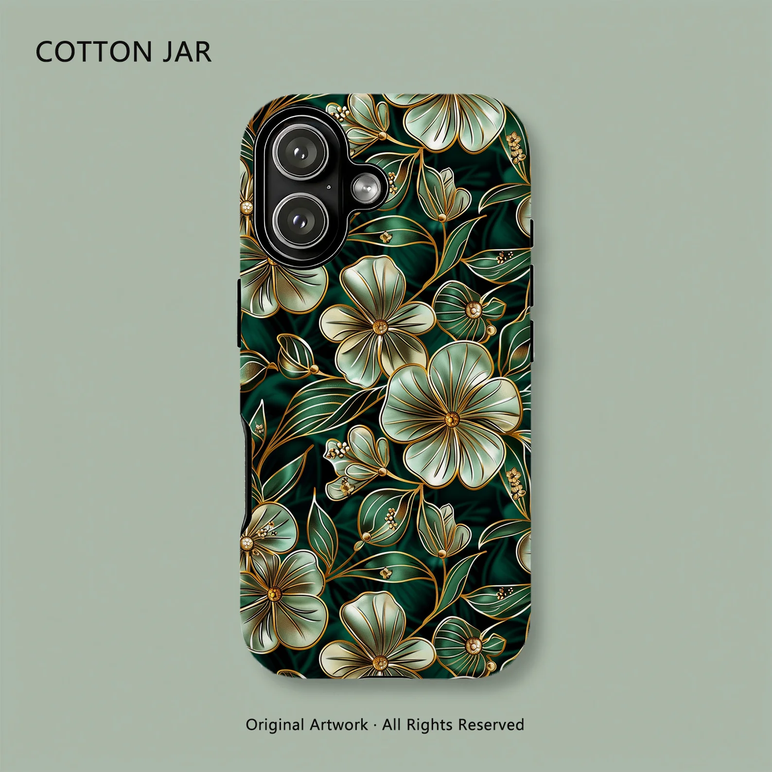 

Luxury Botanical Magnetic Phone Case Compatible With iPhone 17 16 15 14 13 12 Pro Max Plus Double Layer Protective Cover