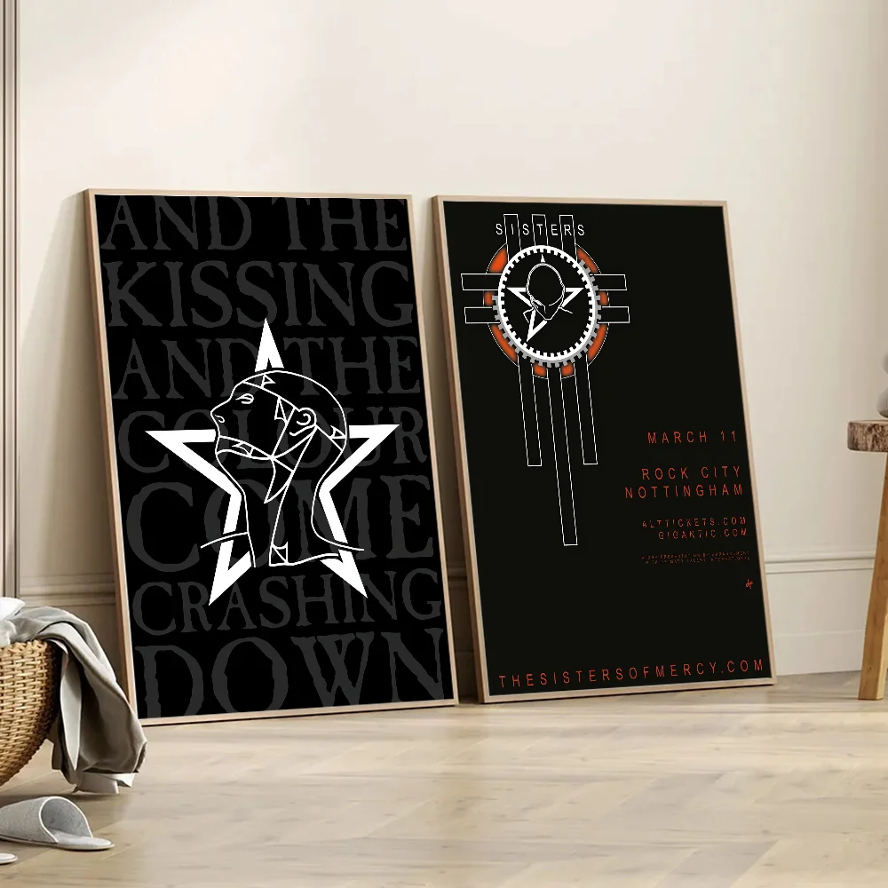 The Sisters of Mercy DIY Sticky Poster Vintage Room Bar Cafe Decor Home Decor