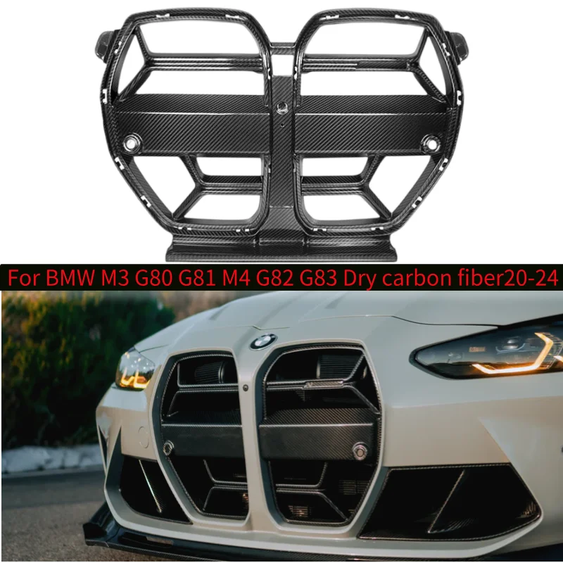 

For BMW M3 G80 G81 M4 G82 G83 Retrofit Upgrade CLS Dry Carbon Fiber Exterior Trim, Intermediate Mesh Modification ACC 2020-2024