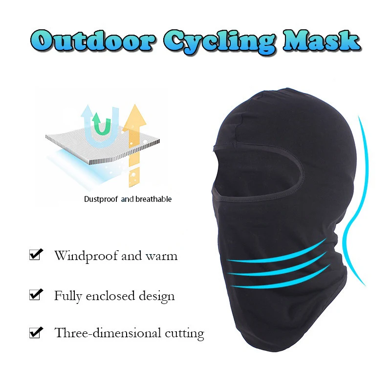 Outdoor Radfahren Gesichtsmasken für Männer Frauen winddicht Sport Fahrrad Fase Maske atmungsaktive Vollgesichtsmaske Sturmhaube Hut Schal Windkappe – Detail 4
