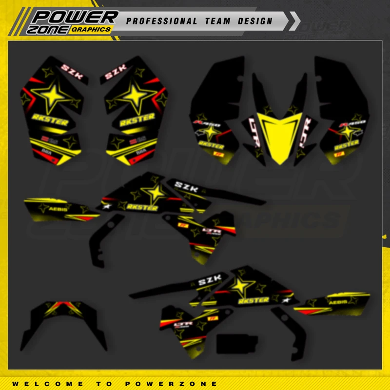 PowerZone Custom Team Graphics Decals Stickers Kit For SUZUKI LTR450 450R Decal 01