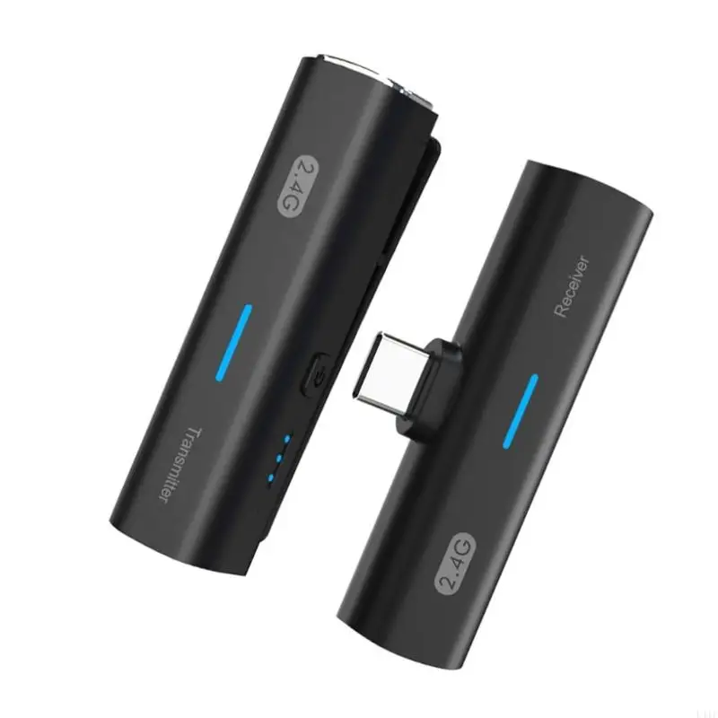 L41F Mini Microphone Contenser Clip على Lavalier Lavalier Mic 2.4g لاسلكي للهاتف