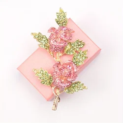 women exaggerated rose flower brooch luxury party wedding jewelry pins gift