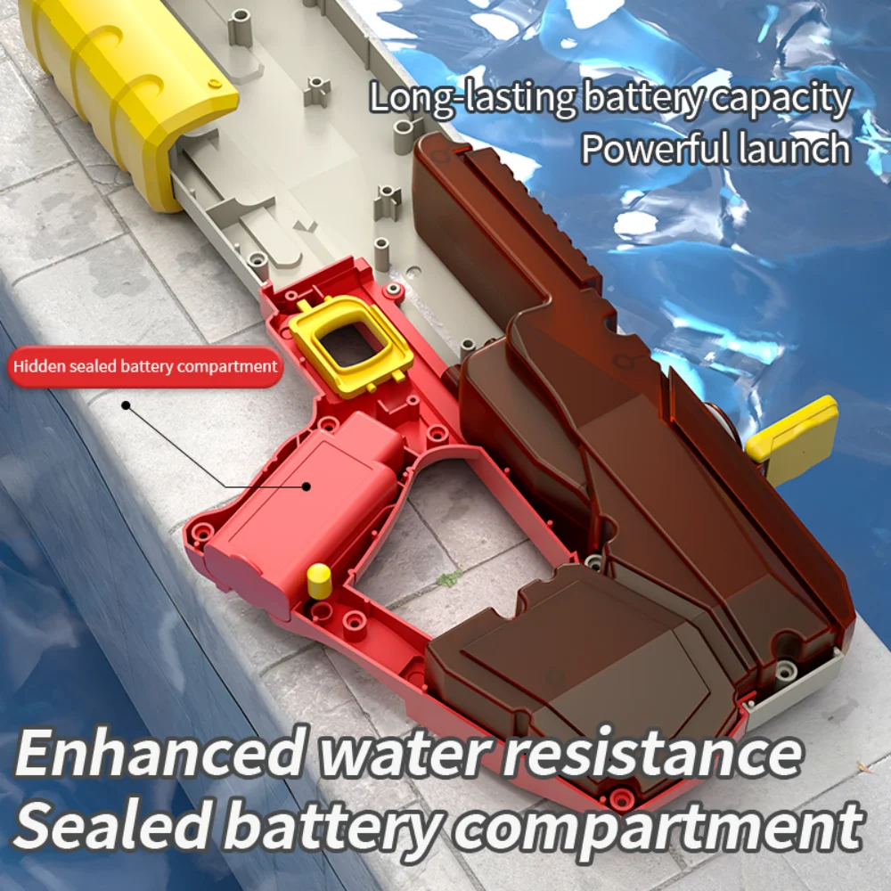 Pistola ad acqua elettrica integrata a mano che assorbe l'acqua, alta pressione e forte assorbimento d'acqua, divertente pistola ad acqua per bambini all'aperto