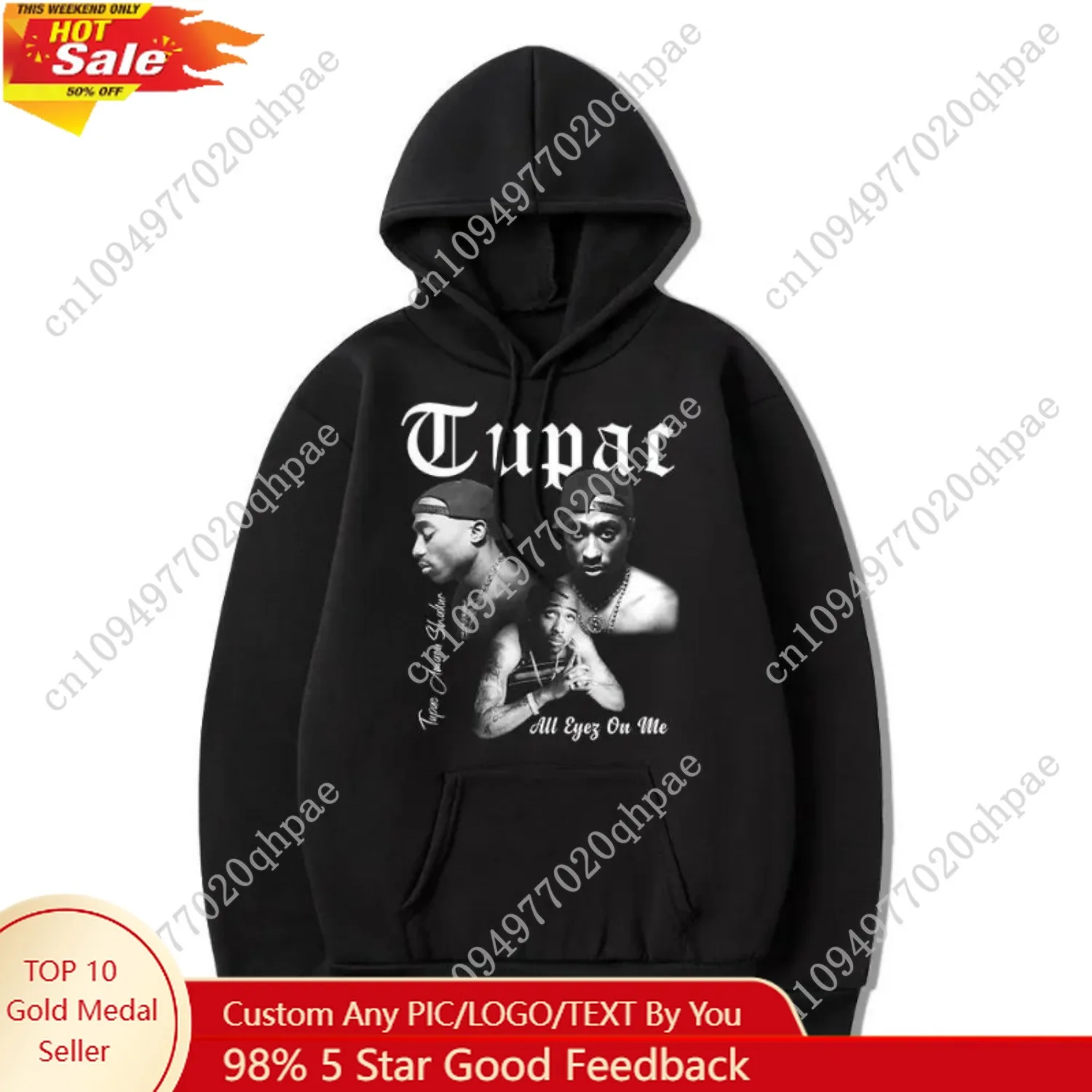 

Rapper Tupac 2pac Hoodie Men Women Clothes Sweatshirt Men Women Hoodies Fashion Letter Printed Graphic Sweatshirts Loose Casual
