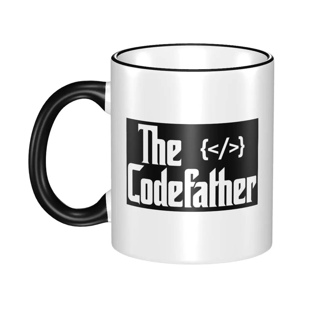 The Codefather Funny Design For Programmers Mug Funny Ceramic Coffee Cups Tea Mugs Milk Cup Drinkware Gifts for Woman Man